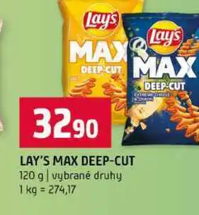 Terno LAY'S MAX DEEP-CUT 120 g vybrané druhy nabídka