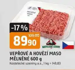 Trefa KOSTELECKÉ UZENINY VEPŘOVÉ A HOVĚZÍ MASO MĚLNĚNÉ nabídka