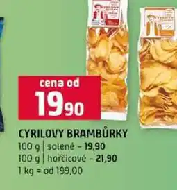 Terno CYRILOVY BRAMBŮRKY 100 g solené 100 g hořčicové nabídka