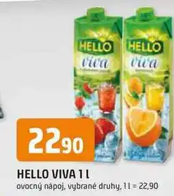 Trefa HELLO VIVA 1l ovocný nápoj, vybrané druhy nabídka
