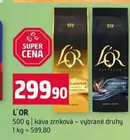 Terno L'OR 500 g káva zrnková vybrané druhy nabídka