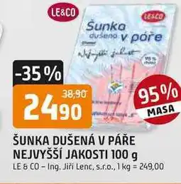 Trefa LE & CO ŠUNKA DUŠENÁ V PÁŘE NEJVYŠŠÍ JAKOSTI nabídka