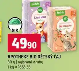 Terno APOTHEKE BIO DĚTSKÝ ČAJ 30 g vybrané druhy nabídka