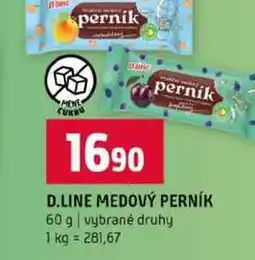 Terno D.LINE MEDOVÝ PERNÍK 60 g vybrané druhy nabídka