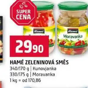 Terno HAMÉ ZELENINOVÁ SMĚS 340/170 g Kunovjanka 330/175 g Moravanka nabídka
