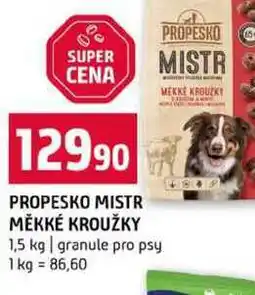 Terno PROPESKO MISTR MĚKKÉ KROUŽKY 1,5 kg granule pro psy nabídka