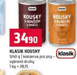 Terno KLASIK KOUSKY 1240 g konzerva pro psy vybrané druhy nabídka