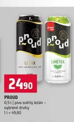 Terno PROUD 0,5l pivo světlý ležák vybrané druhy nabídka