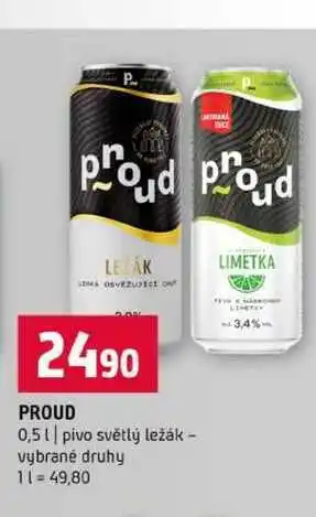 Terno PROUD 0,5l pivo světlý ležák vybrané druhy nabídka