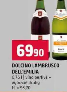 Terno DOLCINO LAMBRUSCO DELL'EMILIA 0,75l víno perlivé vybrané druhy nabídka
