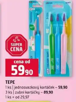 Terno TEPE 1 ks jednosvazkový kartáček 3 ks zubní kartáčky nabídka