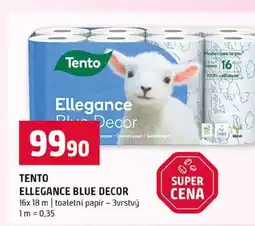 Terno TENTO ELLEGANCE BLUE DECOR 16x 18 m toaletní papír 3vrstvý nabídka