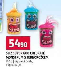 Terno SLIZ SUPER GOO CHLUPATÉ MONSTRUM S JEDNOROŽCEM 100 g vybrané druhy nabídka