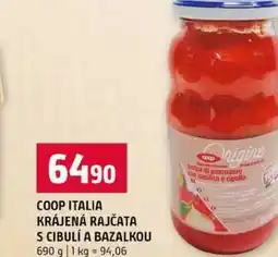 Terno COOP ITALIA KRÁJENÁ RAJČATA LÍA S CIBULÍ A BAZALKOU nabídka