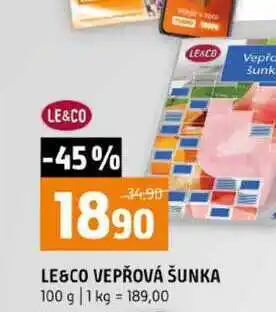 Terno LE&CO VEPŘOVÁ ŠUNKA nabídka