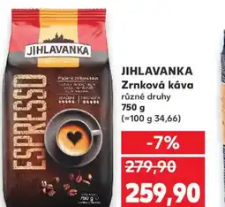 Kaufland JIHLAVANKA Zrnková káva nabídka