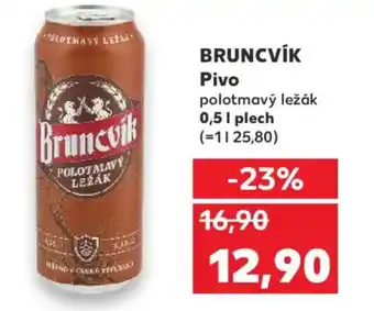 Kaufland BRUNCVÍK Pivo nabídka