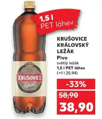 Kaufland KRUŠOVICE KRÁLOVSKÝ LEŽÁK Pivo nabídka