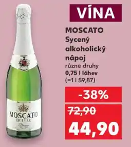 Kaufland MOSCATO Sycený alkoholický nápoj nabídka