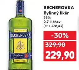 Kaufland BECHEROVKA Bylinný likér 38% nabídka