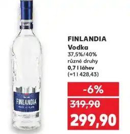 Kaufland FINLANDIA Vodka 37,5%/40% nabídka