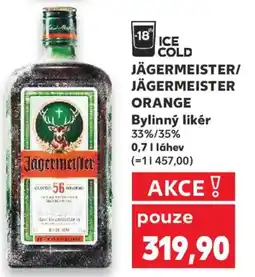 Kaufland JÄGERMEISTER/ JÄGERMEISTER ORANGE Bylinný likér 33%/35% nabídka