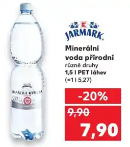 Kaufland Minerální voda přírodní nabídka