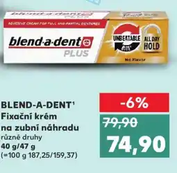 Kaufland BLEND-A-DENT Fixační krém na zubní náhradu nabídka