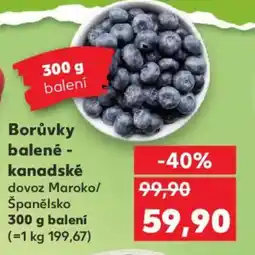 Kaufland Borůvky balené - kanadské dovoz Maroko/ Španělsko nabídka
