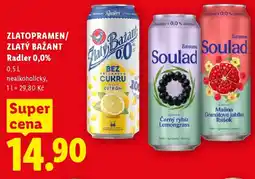 Lidl ZLATOPRAMEN/ ZLATÝ BAŽANT Radler 0,0% nabídka