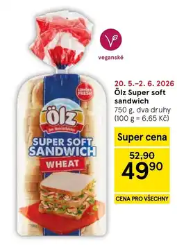 Tesco Ölz Super soft sandwich nabídka