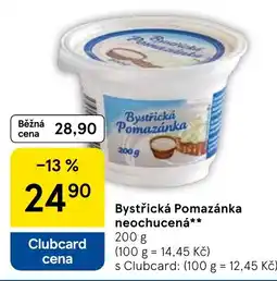 Tesco Bystřická Pomazánka neochucená nabídka