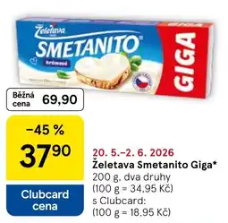 Tesco Želetava Smetanito Giga nabídka