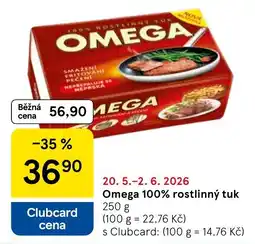 Tesco Omega 100% rostlinný tuk nabídka