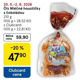 Tesco Ölz Mléčné houstičky s čokoládou nabídka