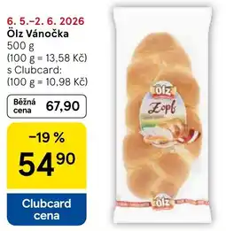 Tesco Ölz Vánočka nabídka
