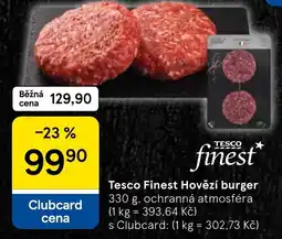 Tesco Tesco Finest Hovězí burger nabídka