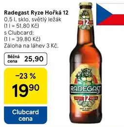 Tesco Radegast Ryze Hořká 12 nabídka