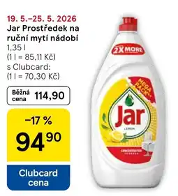 Tesco Jar Prostředek na ruční mytí nádobí nabídka