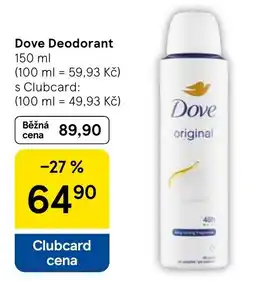 Tesco Dove Deodorant nabídka