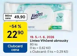 Tesco Linteo Vlhčené ubrousky nabídka