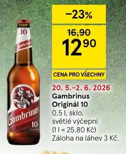 Tesco Gambrinus Originál 10 nabídka