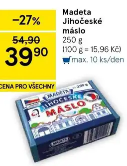 Tesco Madeta Jihočeské máslo nabídka