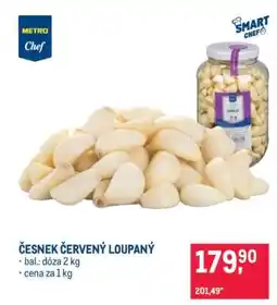 Makro Česnek červený loupaný nabídka