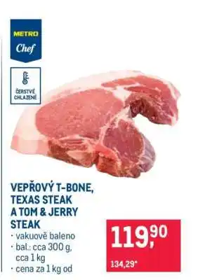 Makro VEPŘOVÝ T-BONE, TEXAS STEAK A TOM & JERRY STEAK nabídka