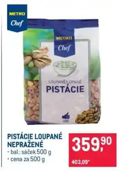 Makro Pistácie loupané nepražené nabídka