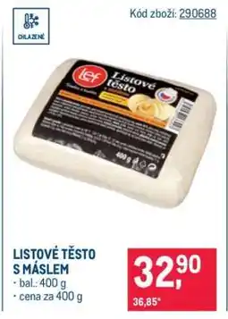 Makro Listové těsto s máslem nabídka