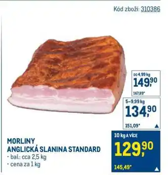 Makro MORLINY ANGLICKÁ SLANINA STANDARD nabídka