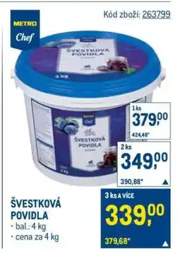 Makro Švestková povidla nabídka