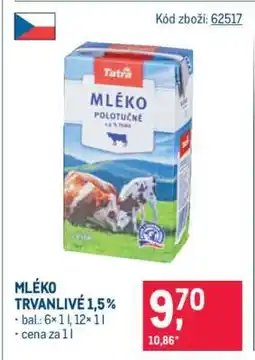 Makro Mléko trvanlivé 1,5 % nabídka